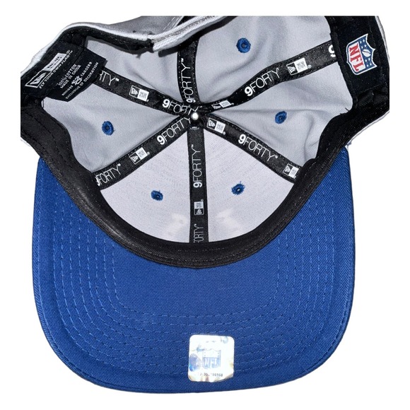 New Era 9forty Indianapolis Colts Adjustable Back Hat/Cap Blue&Gray NFL - Picture 5 of 9